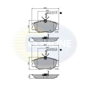 Comline - Гальмівні колодки до дисків COMLINE CBP11001