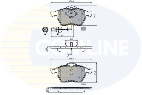 Comline - Гальмівні колодки до дисків COMLINE CBP11025