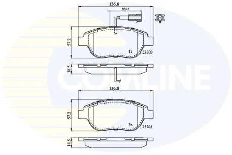 Comline - Гальмівні колодки до дисків COMLINE CBP11038