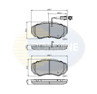 Comline - Гальмівні колодки до дисків COMLINE CBP11040