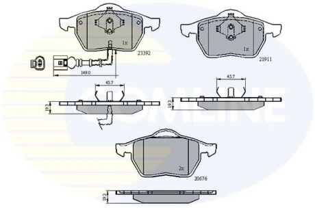 Comline - Гальмівні колодки до дисків COMLINE CBP11111