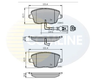 Comline - Гальмівні колодки до дисків COMLINE CBP11147