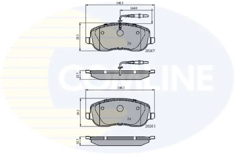Comline - Гальмівні колодки до дисків COMLINE CBP11158