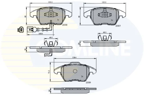 Comline - Гальмівні колодки до дисків COMLINE CBP11224