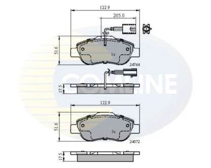 Comline - Гальмівні колодки до дисків COMLINE CBP11600