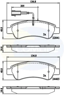 Comline - Гальмівні колодки до дисків COMLINE CBP11604
