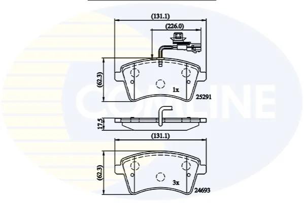 Comline - Гальмівні колодки до дисків COMLINE CBP11707 (фото 1)