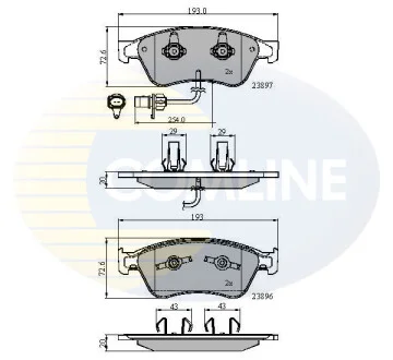 Comline - Гальмівні колодки до дисків COMLINE CBP11740