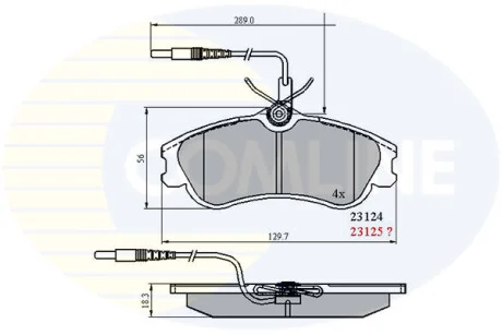 Comline - Гальмівні колодки до дисків COMLINE CBP1174