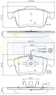 Comline - Гальмівні колодки до дисків COMLINE CBP12032