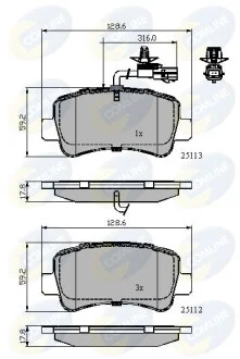 Comline - Гальмівні колодки до дисків COMLINE CBP12105
