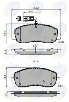 Comline - Гальмівні колодки до дисків COMLINE CBP12106