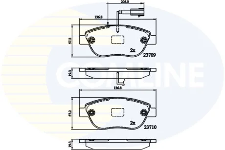 Comline - Гальмівні колодки до дисків COMLINE CBP12140