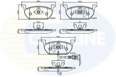 Comline - Гальмівні колодки до дисків COMLINE CBP12224