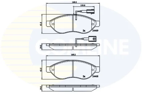 Comline - Гальмівні колодки до дисків COMLINE CBP12227