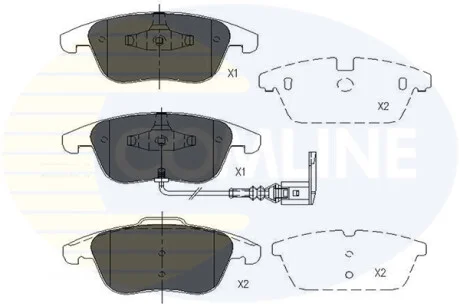 Comline - Гальмівні колодки до дисків COMLINE CBP16022