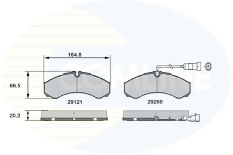 Comline - Гальмівні колодки до дисків COMLINE CBP16031