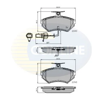 Comline - Гальмівні колодки до дисків COMLINE CBP1736
