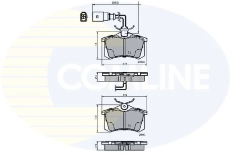Comline - Гальмівні колодки до дисків COMLINE CBP1797