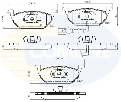 Comline - Гальмівні колодки до дисків COMLINE CBP1851