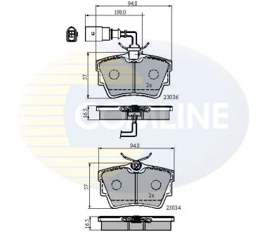 Comline - Гальмівні колодки до дисків COMLINE CBP1874