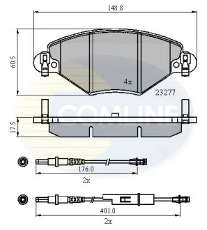 Comline - Гальмівні колодки до дисків COMLINE CBP21120