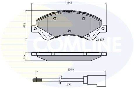 Колодки гальмівні дискові передні FORD Transit 06-14, Connect 02-13, Transit 14- COMLINE CBP21511
