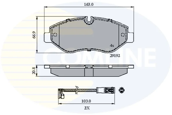 Comline - Гальмівні колодки до дисків COMLINE CBP21555 (фото 1)