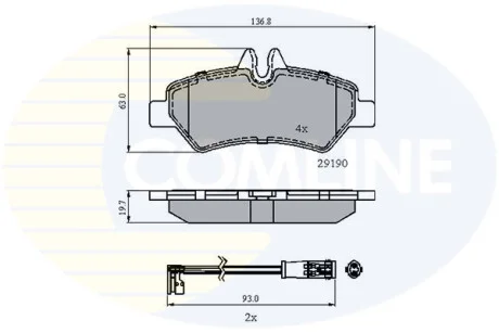 Comline - Гальмівні колодки до дисків COMLINE CBP21556
