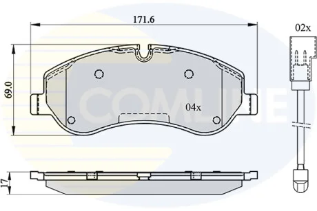 Comline - Гальмівні колодки до дисків COMLINE CBP22142