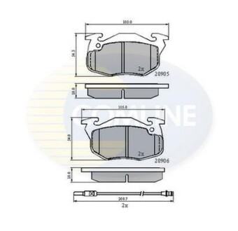 - Гальмівні колодки до дисків COMLINE CBP2258 (фото 1)