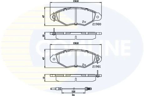 Comline - Гальмівні колодки до дисків COMLINE CBP2485