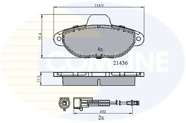 Comline - Гальмівні колодки до дисків COMLINE CBP2509 (фото 1)