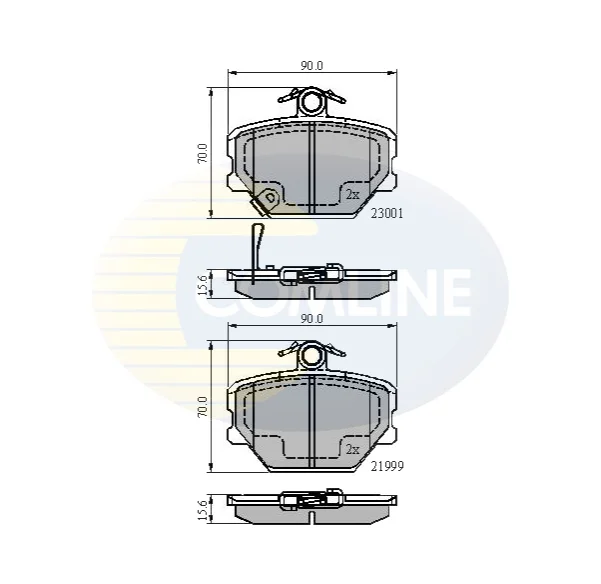 Comline - Гальмівні колодки до дисків COMLINE CBP31019 (фото 1)