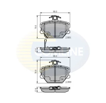Comline - Гальмівні колодки до дисків COMLINE CBP31019
