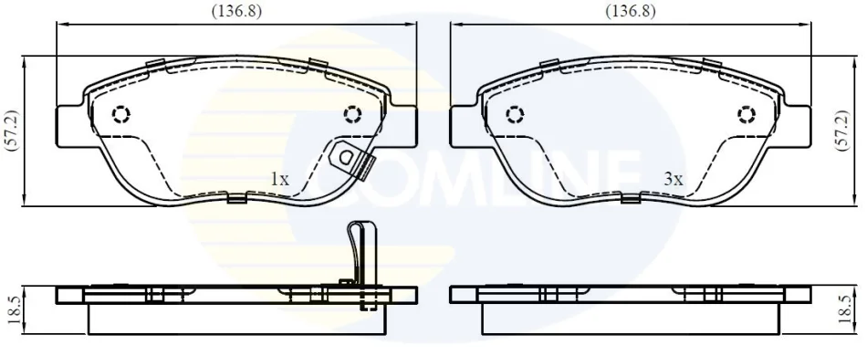Comline - Гальмівні колодки до дисків COMLINE CBP31038 (фото 1)