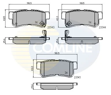 Comline - Гальмівні колодки до дисків COMLINE CBP31126