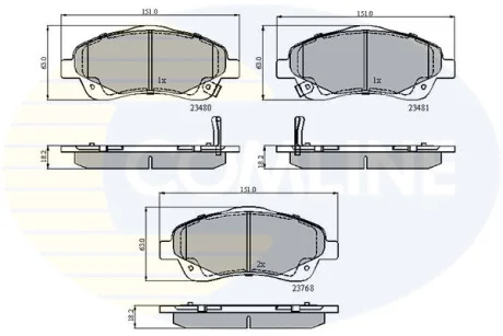 Comline - Гальмівні колодки до дисків COMLINE CBP31140