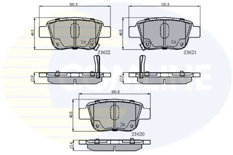 Comline - Гальмівні колодки до дисків COMLINE CBP31141
