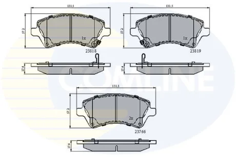 Comline - Гальмівні колодки до дисків COMLINE CBP31154