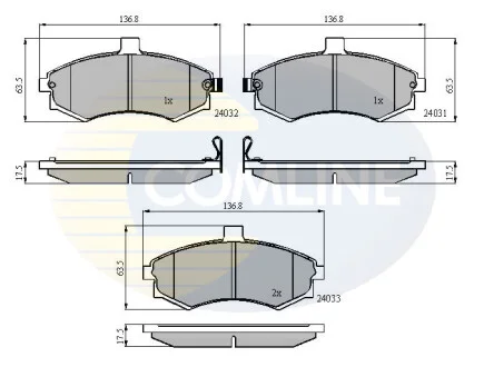 Comline - Гальмівні колодки до дисків COMLINE CBP31176