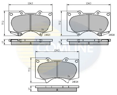 Comline - Гальмівні колодки до дисків COMLINE CBP31201