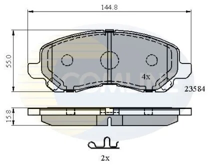 Comline - Гальмівні колодки до дисків COMLINE CBP31256