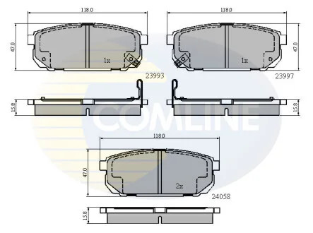 Comline - Гальмівні колодки до дисків COMLINE CBP31288