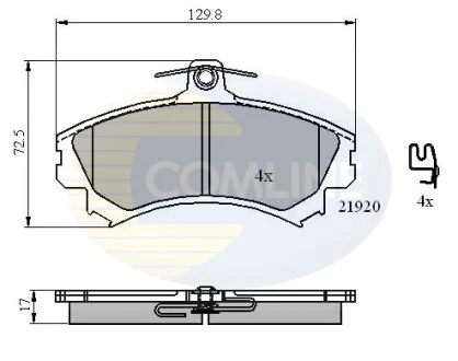 Comline - Гальмівні колодки до дисків COMLINE CBP31304