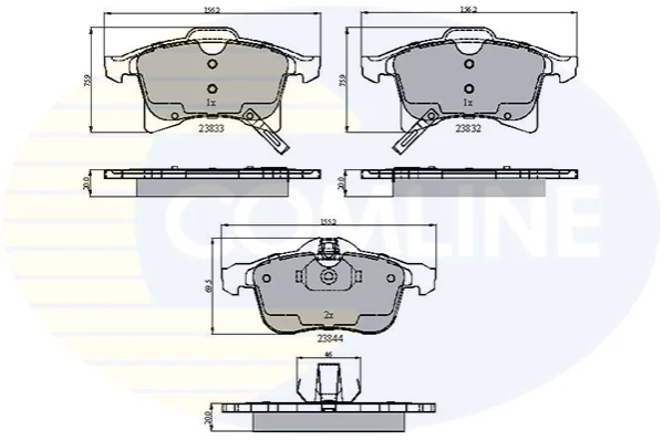 Comline - Гальмівні колодки до дисків COMLINE CBP31307 (фото 1)