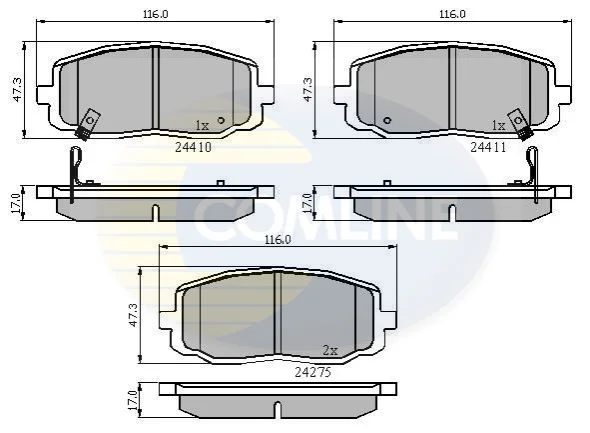 Comline - Гальмівні колодки до дисків COMLINE CBP31319 (фото 1)