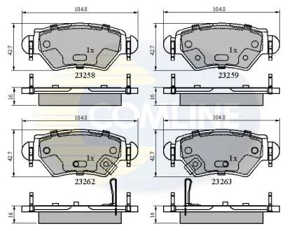 Comline - Гальмівні колодки до дисків COMLINE CBP31504