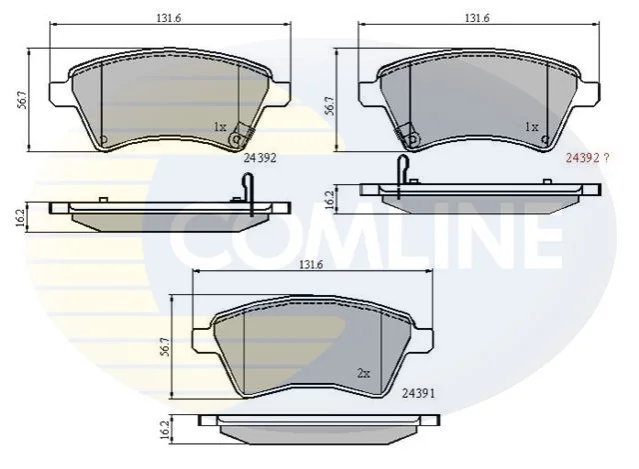 Comline - Гальмівні колодки до дисків COMLINE CBP31513 (фото 1)