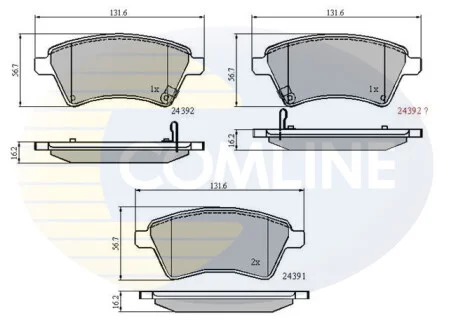 Comline - Гальмівні колодки до дисків COMLINE CBP31513